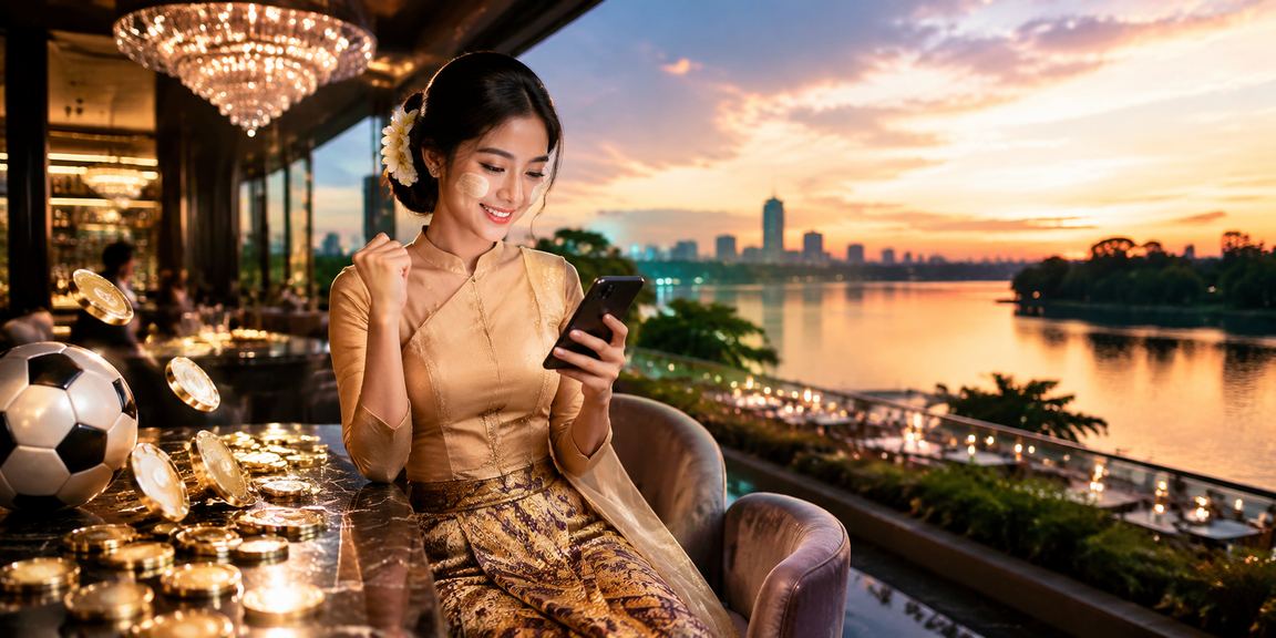 ရန်ကုန်မြို့တွင် ဘောလုံးလောင်းကစားနေသည့်ဈေးကွက်နှင့် ပရိုမိုးရှင်း